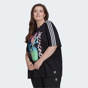 Adidas striped Tee plus size -HT3765
